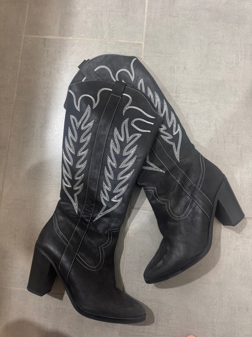 Originally $119 Altar'd State Black Mid-Calf Western Heeled black Boots